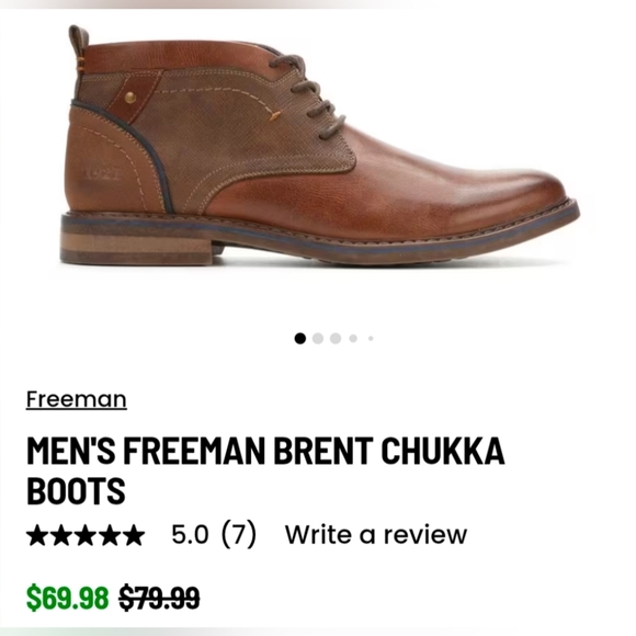 Elegant‎ Brown Leather and Canvas Chukka Boots